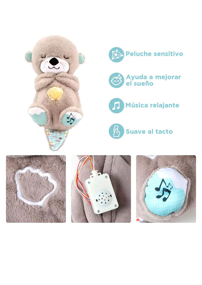 NUTRIA DORMILONA CON CONTROL ROSADO – EL PELUCHE QUE ARRULLA Y DA CALMA