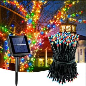 Luces Navideñas con Panel Solar Multicolor 10M