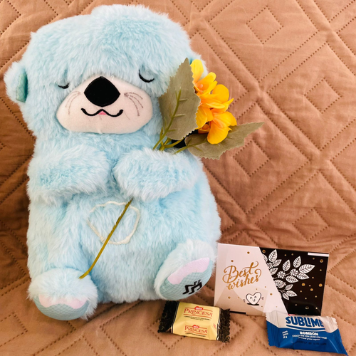 PELUCHE NUTRIA CON RESPIRACIÓN RELAJANTE