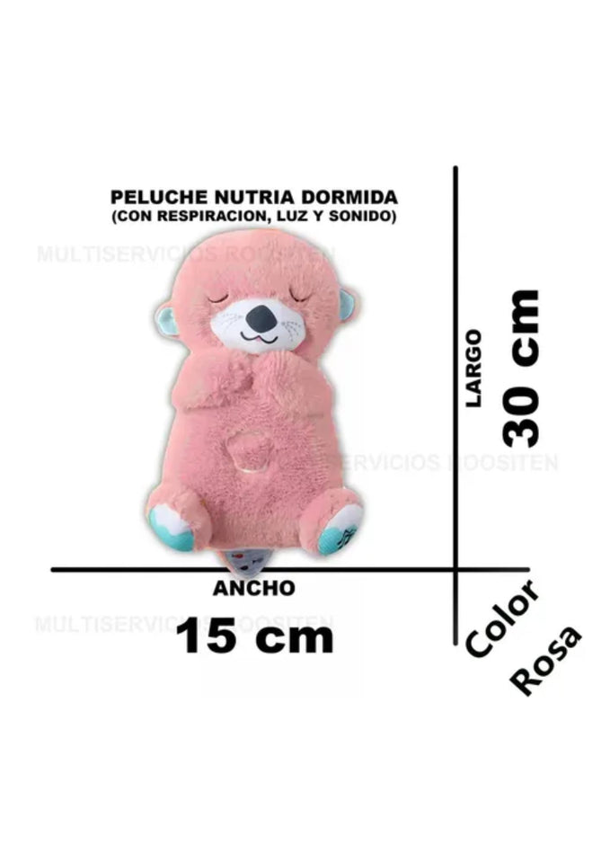 NUTRIA DORMILONA CON CONTROL ROSADO – EL PELUCHE QUE ARRULLA Y DA CALMA
