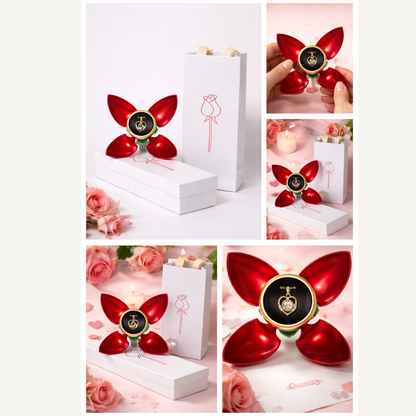 COLLAR CON EMPAQUE DE FLOR ROSA